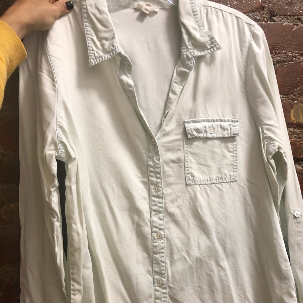 Joie soft powder blue button up